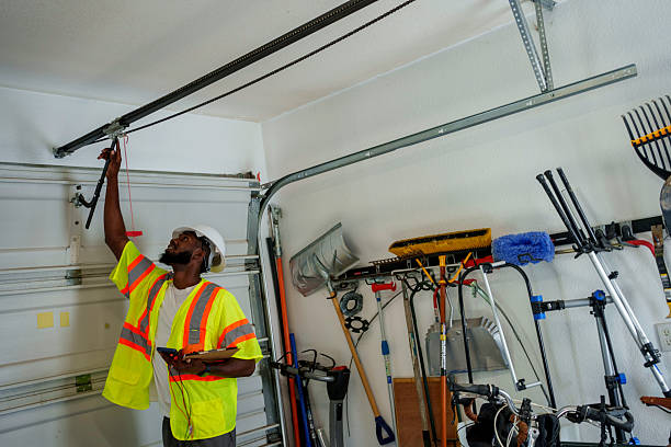 Professional Garage Door Roller Replacement technician working in Plymouth, WI